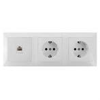 UTP RJ45 Stopcontact 2-voudig met Randaarde & LED toebehoren, Doe-het-zelf en Bouw, Verzenden, Nieuw