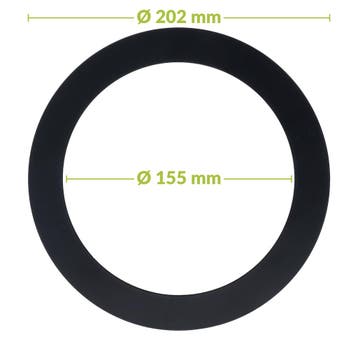Luxar Verloopring Metaal Ø155-202mm Zwart, Huis en Inrichting, Lampen | Plafondlampen, Verzenden, Nieuw