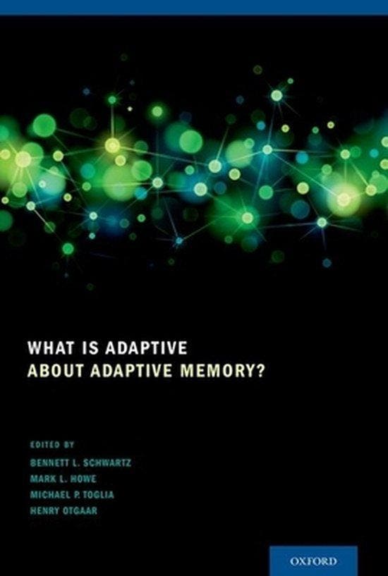 WHAT ADAPTIVE ABOUT ADAPTIVE MEMORY? C 9780199928057, Livres, Langue | Anglais, Envoi