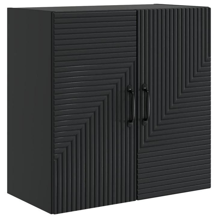 vidaXL Wandkast Zwart 59 x 31 x 60 cm Bewerkt hout, Huis en Inrichting, Kasten | Overige, Nieuw, Verzenden