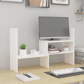 vidaXL Monitorstandaard (39-72)x17x43 cm massief grenenhout, Verzenden, Nieuw