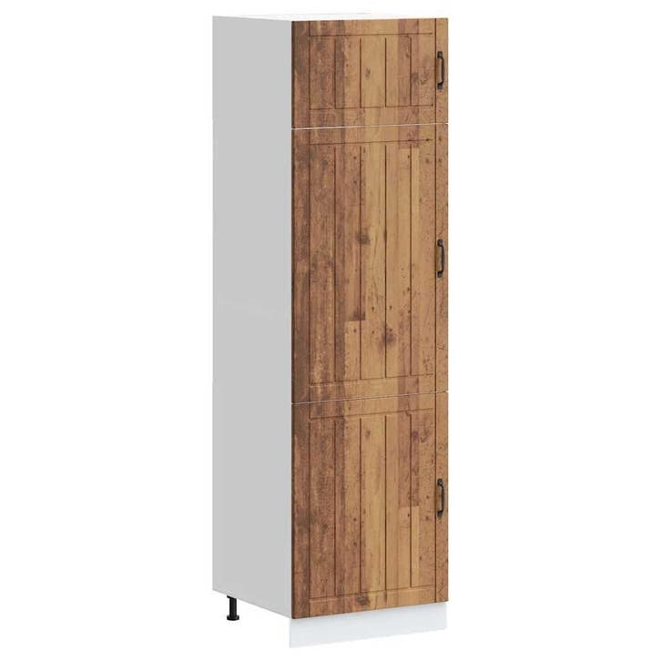 vidaXL Keukenkast Lucca bewerkt hout oud houtkleurig, Huis en Inrichting, Kasten | Overige, Nieuw, Verzenden