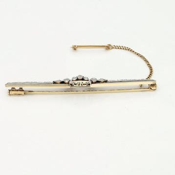 Broche - 18 carats Or jaune, Platine Diamant (Naturelle)