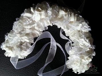 Haarcorsage Mulberry Wit polscorsage lint