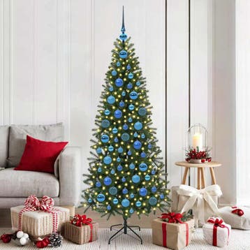 vidaXL Kerstbal Set 120 st 300 LEDs Warmwit Ø 6 cm, Verzenden