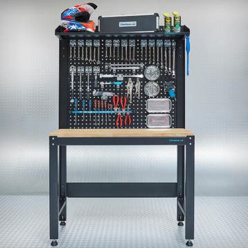 Datona Werkbank PREMIUM eiken 119 cm breed - Datona - Zwart, Doe-het-zelf en Bouw, Ophalen of Verzenden, Nieuw