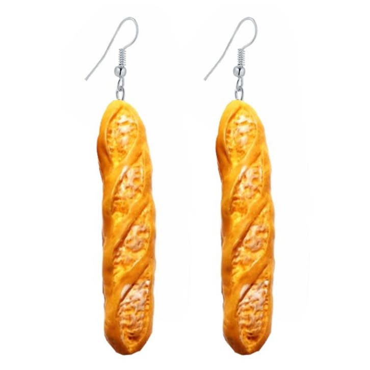 Fako Bijoux - Oorbellen - Bakkerij - Stokbrood - 70mm, Handtassen en Accessoires, Oorbellen, Verzenden