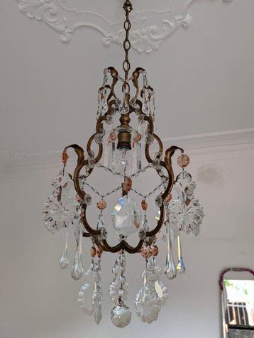 Lampe à suspendre - Cristal - Murano, Antiquités & Art