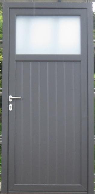 pvc buitendeur , achterdeur , deur 105 x 220 wit / ombergijs, Doe-het-zelf en Bouw, Deuren en Vliegenramen, 100 tot 120 cm, 215 cm of meer