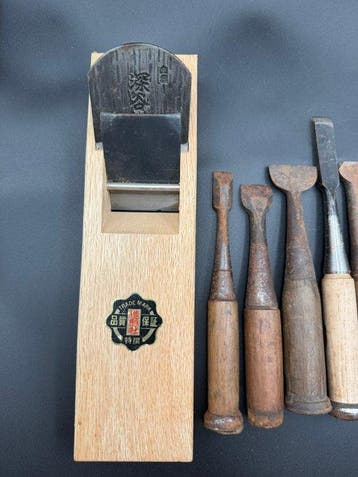 Werkgereedschap Vintage - Japanse houtsnijgereedschappen
