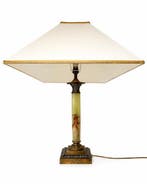 Lampe de table - Bronze doré - Lampe de table en onyx,, Antiek en Kunst