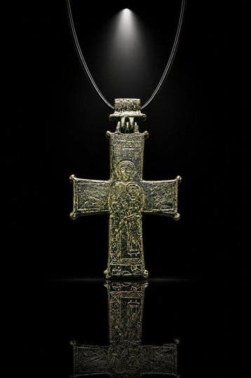 Middeleeuws Byzantijns Bewaker van de Heilige Reliek —