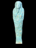 Oud-Egyptisch Faience Shabti, Spaanse exportvergunning - 11, Collections, Minéraux & Fossiles
