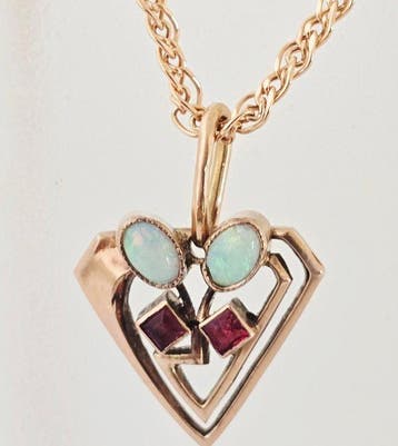 Zonder minimumprijs - Ketting met hanger - 14 karaat