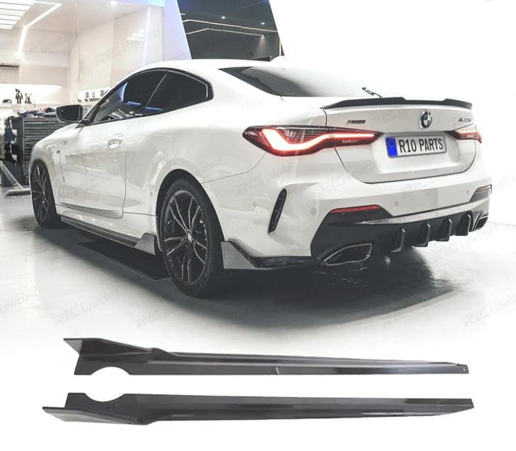 RAJOUTS BAS DE CAISSE BMW G22 20- LOOK M NOIR BRILLANT, Auto-onderdelen, Carrosserie, Verzenden