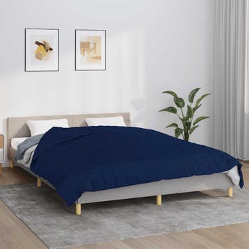 vidaXL Verzwaringsdeken 220x235 cm 11 kg stof blauw, Verzenden, Nieuw