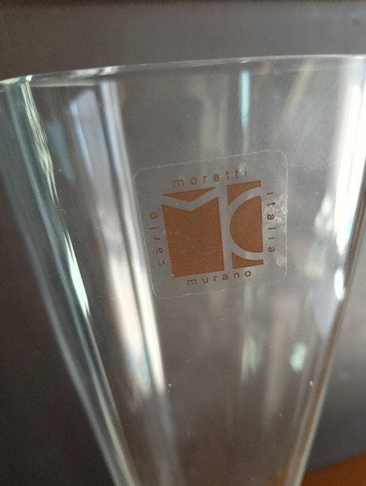Carlo Moretti - Eenbloemige vaas - Muranoglas, Antiquités & Art, Antiquités | Verre & Cristal