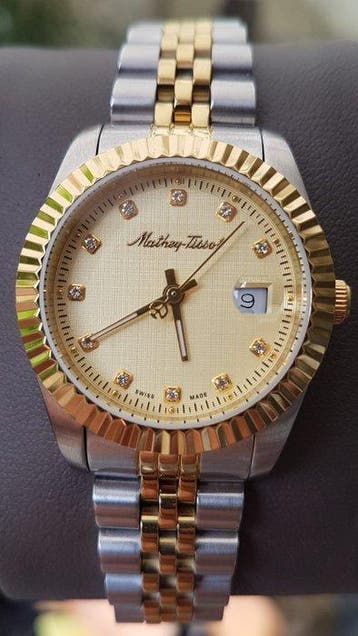 Mathey-Tissot - Mathey Tissot lunette plaquée or - Zonder, Handtassen en Accessoires, Horloges | Heren, Nieuw