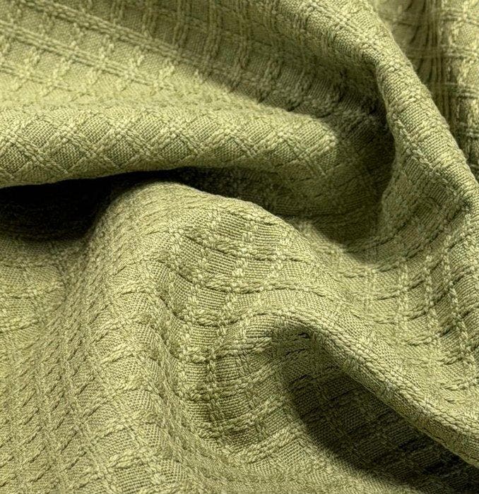 Tessuto Donati Interni anni ’90 – grande formato verde, Antiquités & Art, Tapis & Textile