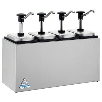 Sausdispenserstation | RVS | 4 EBK Dispensers (4x 3L) |, Verzenden