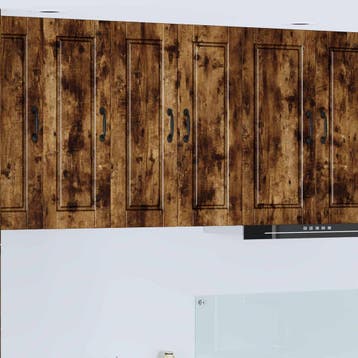 vidaXL Wandkast PORTO 2 st Rook Eiken Bewerkt hout, Verzenden, Nieuw