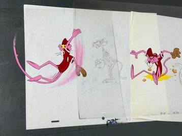 Friz Freleng - 2 x originele animatiecels en tekeningen van, Nieuw in verpakking