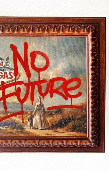 DKT Nando - No Future - XL Framed Media Painting