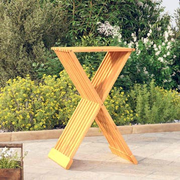 vidaXL Kruk inklapbaar 40x32,5x70 cm massief teakhout, Huis en Inrichting, Verzenden, Nieuw