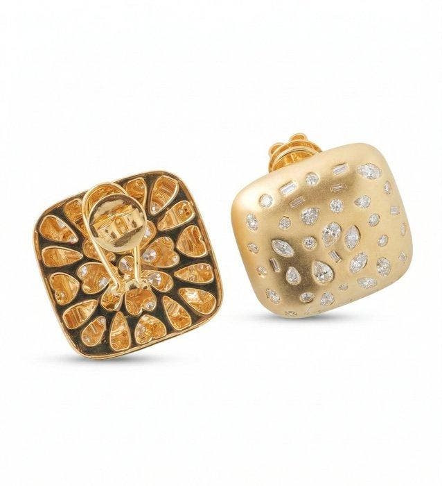 Boucles doreilles cocktail - 14 carats Or jaune - 5.53ct., Bijoux, Sacs & Beauté, Bijoux anciens