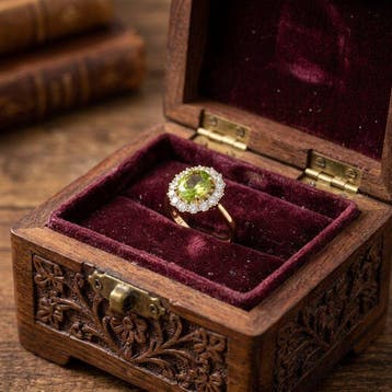Zonder minimumprijs - Ring - 18 karaat Zilver, Geel goud -
