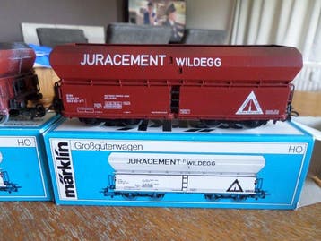 Märklin H0 - Modeltrein goederenwagon (4) - 2 zware wagons, Hobby & Loisirs créatifs, Trains miniatures | HO