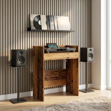 vidaXL DJ Tafel Oud hout 102 x 45 x 102 cm Bewerkt hout, Verzenden, Nieuw