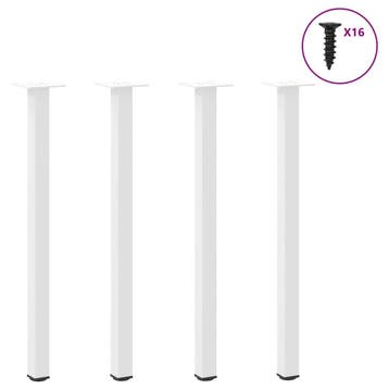vidaXL Console tafelpoten 4 st 72-74 cm staal wit, Verzenden, Nieuw