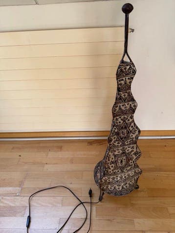 Lamp - Leder, Metaal - Marokkaanse henna-leer, Antiek en Kunst