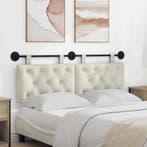 vidaXL Hangend hoofdbord Crème Fluweel, Verzenden, Nieuw