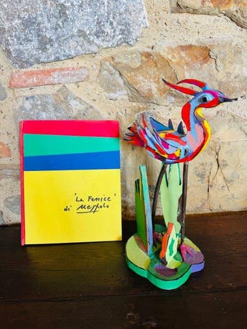 Ugo Nespolo (1941) - Sculpture, La Fenice - 30 cm - Bronze -, Antiquités & Art