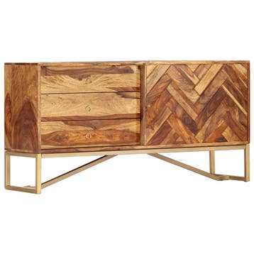 vidaXL Dressoir 118x30x60 cm massief acaciahout, Verzenden, Nieuw