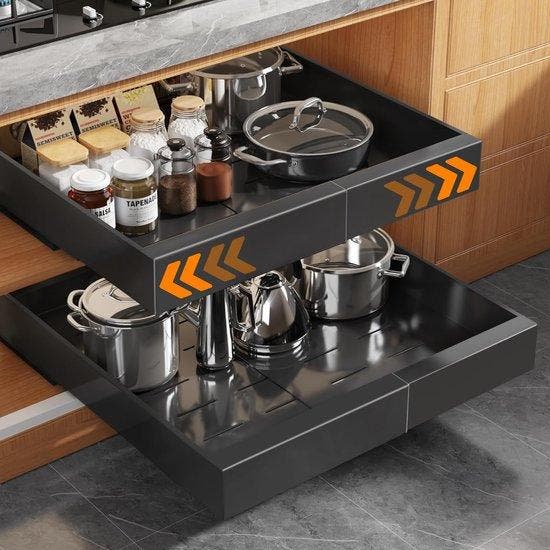 2dekans | Posity Schuiflade – Keukenkast Organizer –, Maison & Meubles, Cuisine | Ustensiles de cuisine, Enlèvement ou Envoi