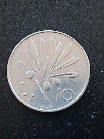 Italië, Republiek 10 Lire 1948 (Zonder minimumprijs)