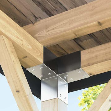 vidaXL Paalverbindingen 4 st Y-vorm 71x71 mm gegalvaniseerd, Verzenden