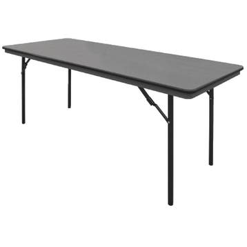 Inklapbare Buffettafel | Kunststof/RVS | Grijs Blad | Zwart, Verzenden