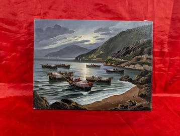 Mario Galanti (XX) - Lalba dei pescatori