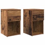 vidaXL Bedkast 2 pcs Oud hout 29 x 31,5 x 49 cm Bewerkt hout, Verzenden, Nieuw