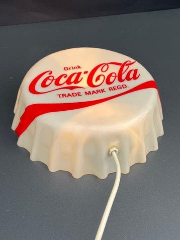 Coca-Cola - lamp - Reclamebord - Plastic, Antiek en Kunst