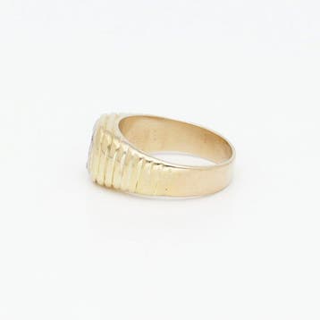 Ring - 18 karaat Geel goud Diamant (Natuurlijk), Handtassen en Accessoires, Ringen, Nieuw