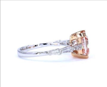 Ring - 14 karaat Witgoud, Roségoud - 3.55ct. tw. Roze, Nieuw