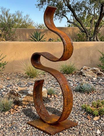 Christopher Henderson - sculptuur, Swirv - 70 cm - Staal,