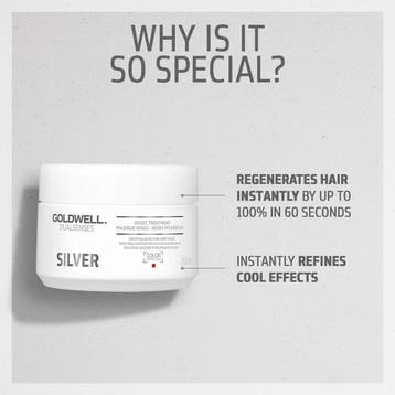 Goldwell Dualsenses Silver 60sec Treatment (Haarmasker), Verzenden, Nieuw, Gel, Wax, Haarlak of Mousse