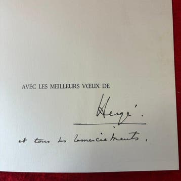 Kuifje Ansichtkaarten - gesigneerd - Carte de Voeux Tintin, Boeken, Nieuw