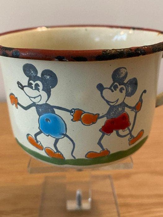 Tasse et soucoupe (2) - Métal, Émail - Série pour enfants, Verzamelen, Disney